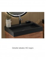 Detalle lavabo HE resina negro