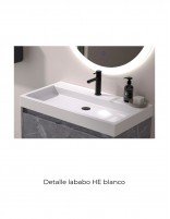 Detalle lavabo HE resina blanco