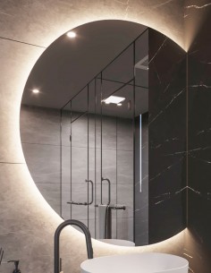 Espejo media luna led modelo a medida CIO de BathDecor 2