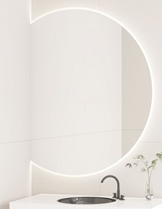 Espejo led media luna modelo a medida DACO de BathDecor