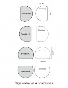 Espejo media luna pintado modelo a medida CLEO NOL de BathDecor 2