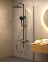 Columna Ducha monomando 2 vías - black gun metal de Bathplus