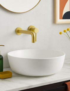 Grifo Empotrado de Lavabo monomando - oro cepillado de Bathplus 2