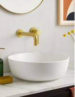 Grifo Empotrado de Lavabo monomando - oro cepillado de Bathplus