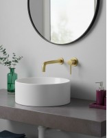 Grifo Empotrado de Lavabo monomando - oro cepillado de Bathplus