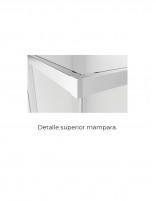 Mampara ducha esquina corredera detalle superior