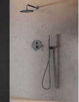 Grifo Empotrado de Ducha de pared monomando redondo - black gun metal de Bathpus