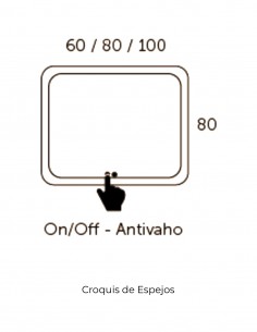 Espejo LED marco solid surface -Orión de Coycama 2