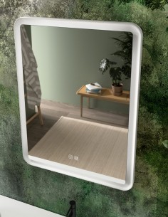 Espejo LED marco solid surface -Orión de Coycama