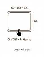 Espejo LED marco resina - croquis