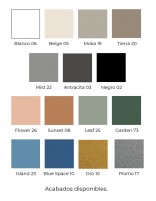 Espejo LED marco resina - Acabados del marco