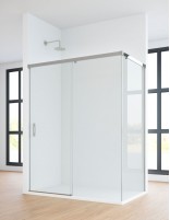 Mampara angular 2 fijos y 2 correderas cromo - MAREA de Bathplus