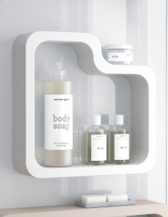 Estante para ducha en forma de L serie OHU 2