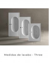 Medidas de lavabo THREE