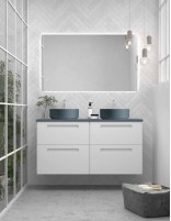 Mueble baño Avila Dos París 120 cm - 2 cajones con lavabo sobre encimera