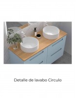 Mueble baño Avila Dos París - 4 cajones con lavabo sobre encimera laminada