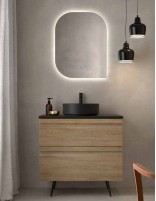 Mueble baño Avila Dos Natalia - 2 cajones y patas con lavabo sobre encimera