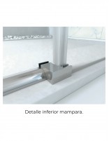 Mampara de ducha fijo más corredera detalle inferior