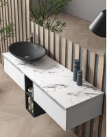 Encimera mármol para lavabo carrara