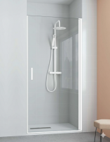 Mampara ducha abatible blanca modelo Denia