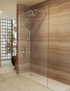 Mampara fija cromo modelo Screen de SBX Mamparas Imex 2