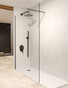 Mampara fija negra modelo Screen de SBX Mamparas Imex 2