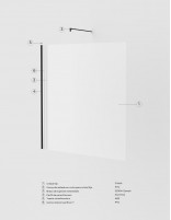 Mampara fija negra detalle