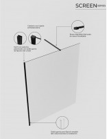 Mampara fija negra despiece