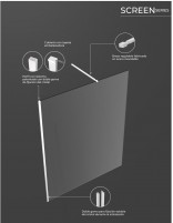 Mampara fija blanca despiece