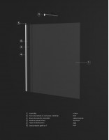 Mampara fija blanca detalle