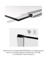 Mampara fija oro cepillado montaje