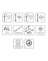 Mampara fija oro rosa cepillado datos