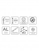 Mampara fija acanalada cromo datos