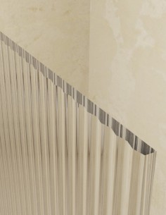 Mampara fija acanalada níquel modelo Screen Waves de SBX Mamparas Imex 2