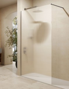 Mampara fija acanalada níquel modelo Screen Waves de SBX Mamparas Imex