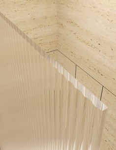 Mampara fija acanalada blanca modelo Screen Waves de SBX Mamparas Imex 2