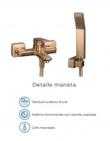 Grifo en cobre PVD para bañera - Marriot de GME detalle