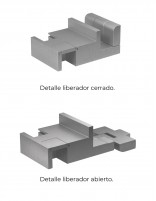 Mampara fija y corredera níquel liberador