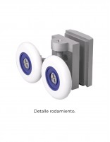 Mampara fija y corredera níquel rodamientos