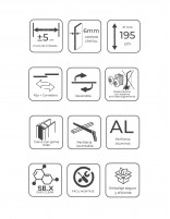 Mampara fija y corredera black gun metal datos