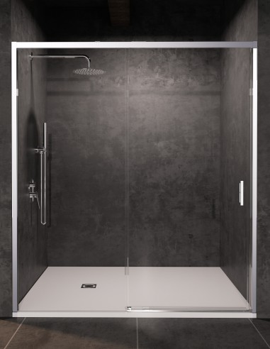 Mampara ducha corredera cromo modelo Easy de SBX Mamparas Imex