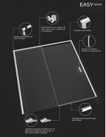 Mampara ducha corredera cromo despiece