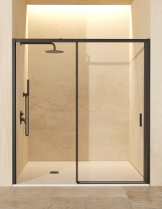 Mampara ducha corredera negra modelo Easy de SBX Mamparas Imex