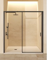 Mampara ducha corredera negra modelo Easy de SBX Mamparas Imex