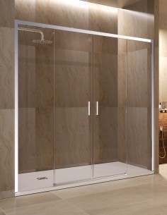 Mampara ducha frontal cromo modelo Easy de SBX Mamparas Imex 2