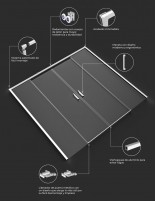Mampara ducha frontal cromo despiece