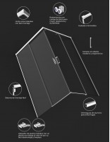 Mampara angular dos fijas y dos correderas níquel despiece
