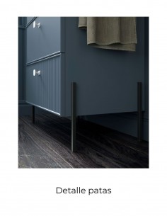 Mueble baño Avila Dos - Blanca 3 cajones, patas y lavabo encastrado 2