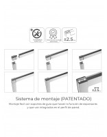 Mampara ducha angular cromo montaje patentado