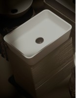 Lavabo sobre encimera rectangular